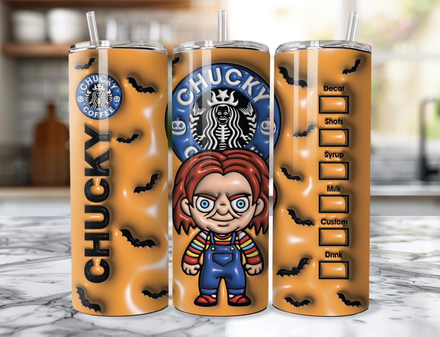 3D Chucky Tumbler
