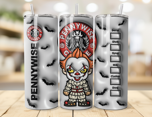3D Pennywise Coffee Tumbler