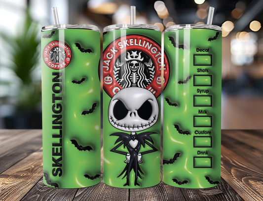3D Jack Skellington Coffee Tumbler