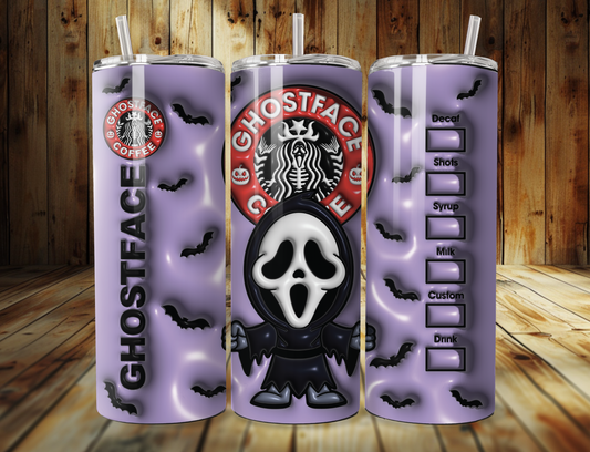 3D Ghostface Coffee Tumbler