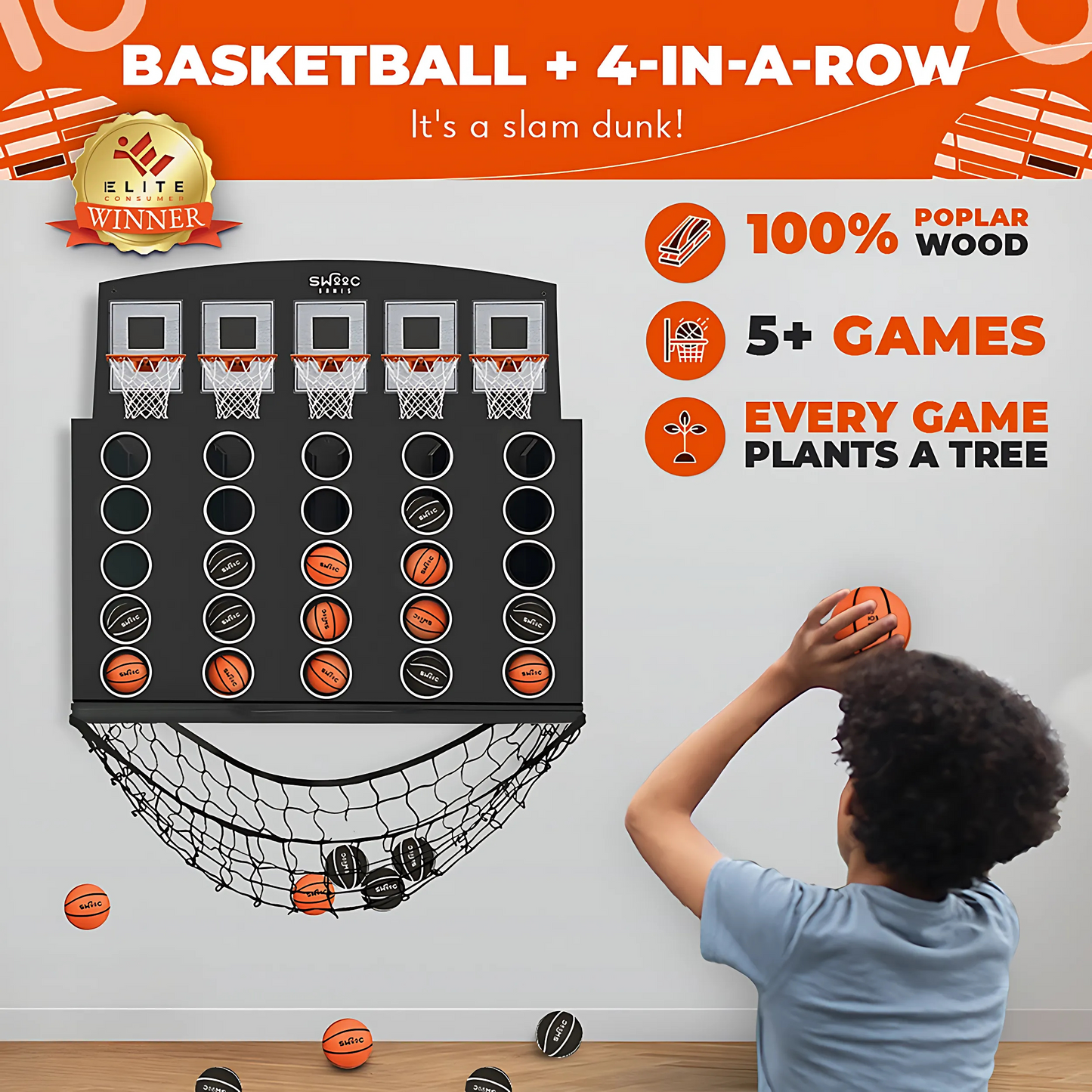 Connect 4 Basket Hoop
