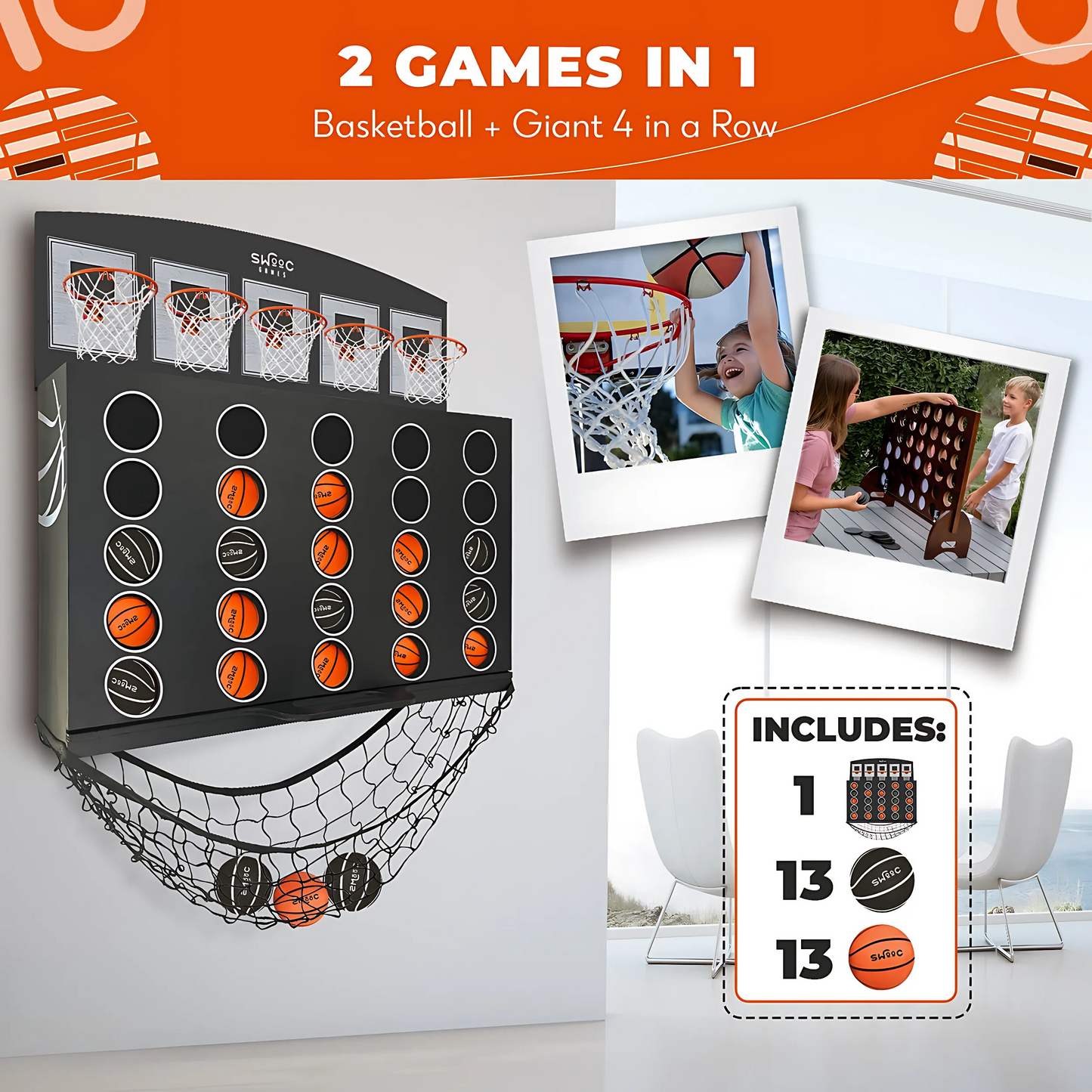 Connect 4 Basket Hoop