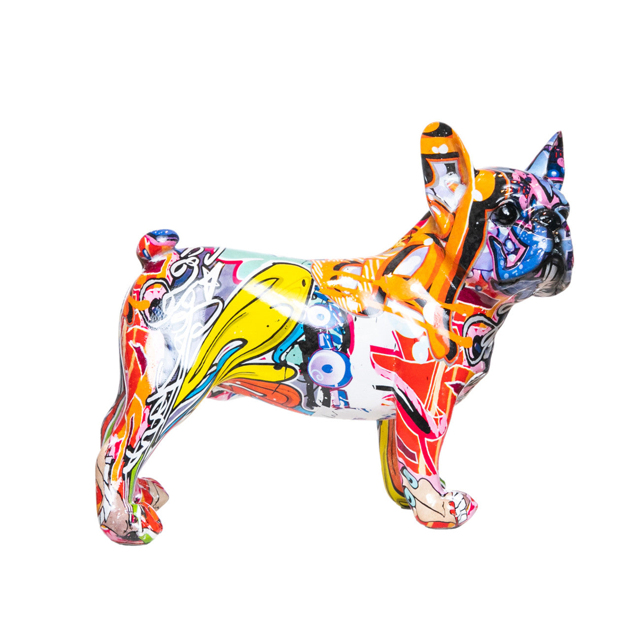 Frenchie con aspecto de arte callejero