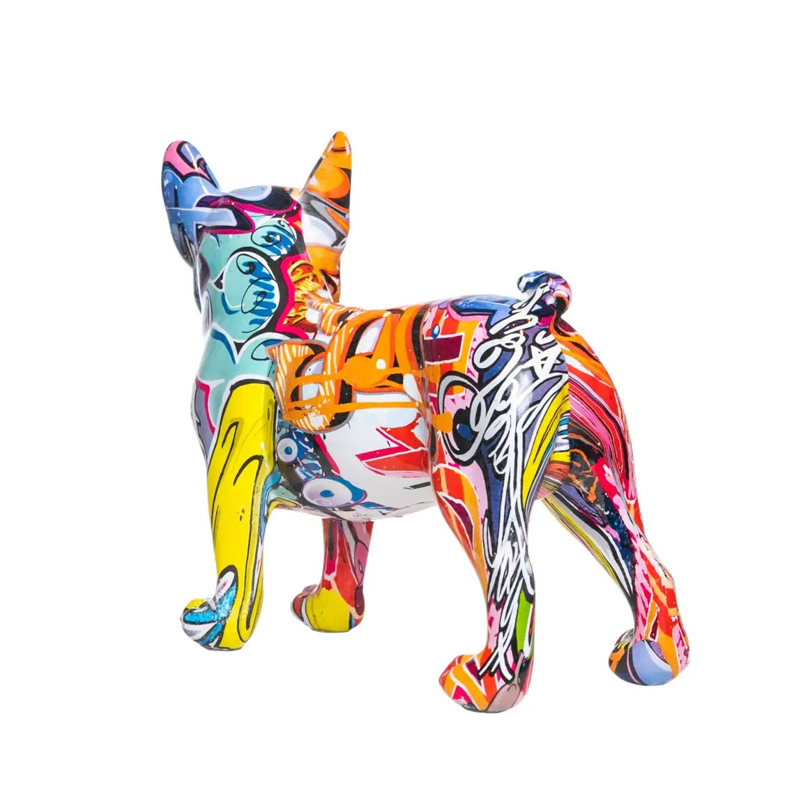 Frenchie con aspecto de arte callejero