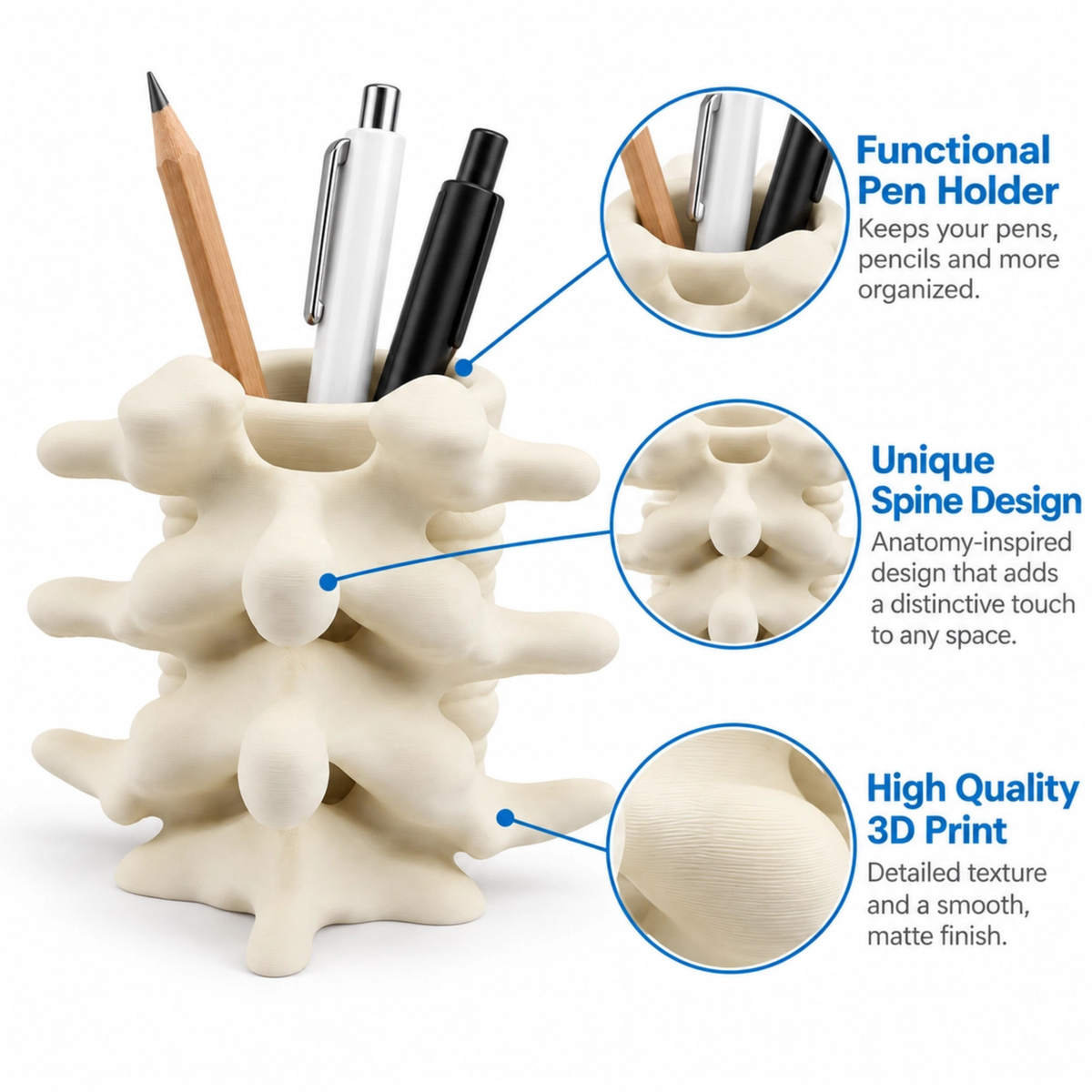 Vertebrae Pen Holder