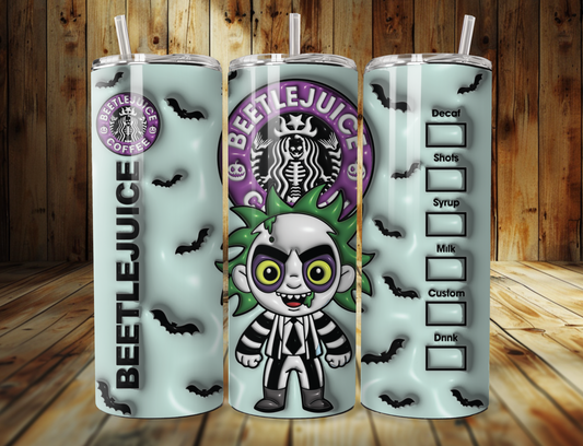 3D Beetle Juice Coffee Tumbler