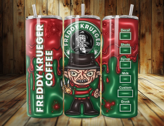 3D Freddy Krueger Coffee Tumbler