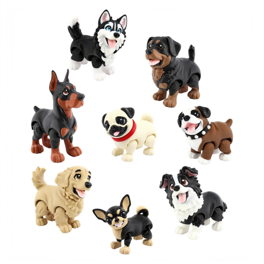 Articulated Dog Figurines