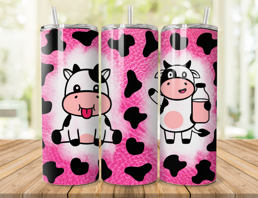 Pink Cow Tumbler