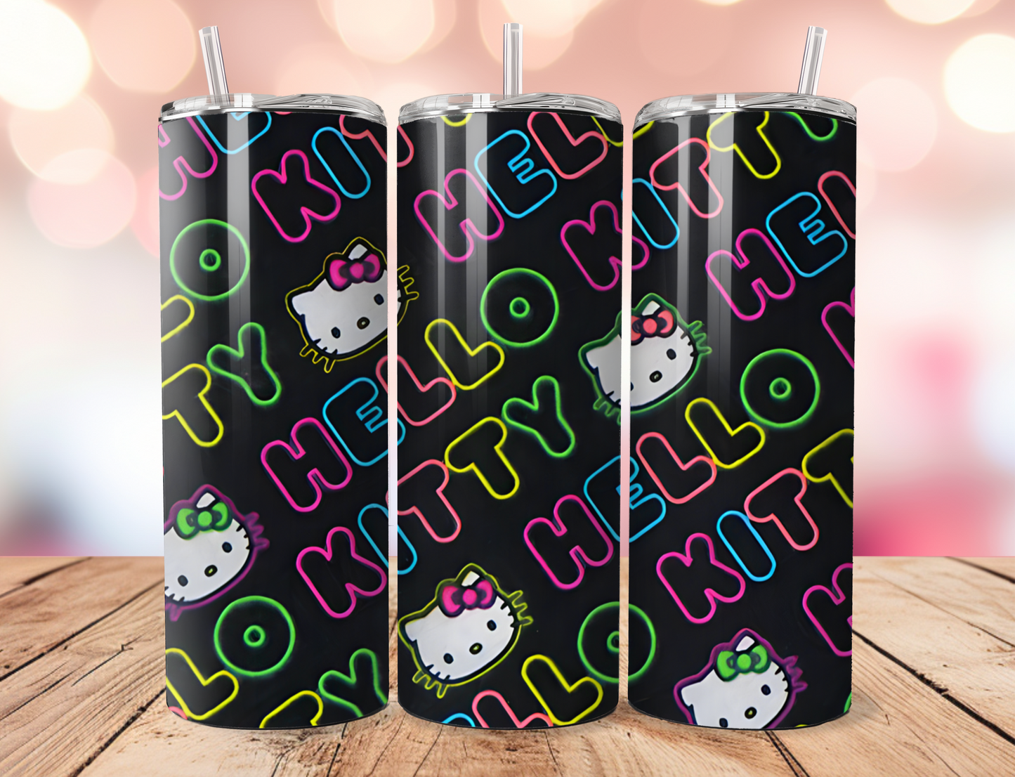 Neon Hello Kitty Tumbler