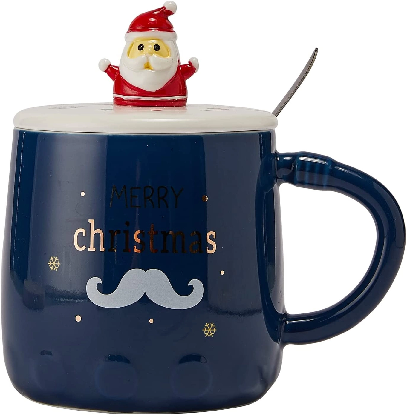 Holiday Mug with Santa Klaus Figure