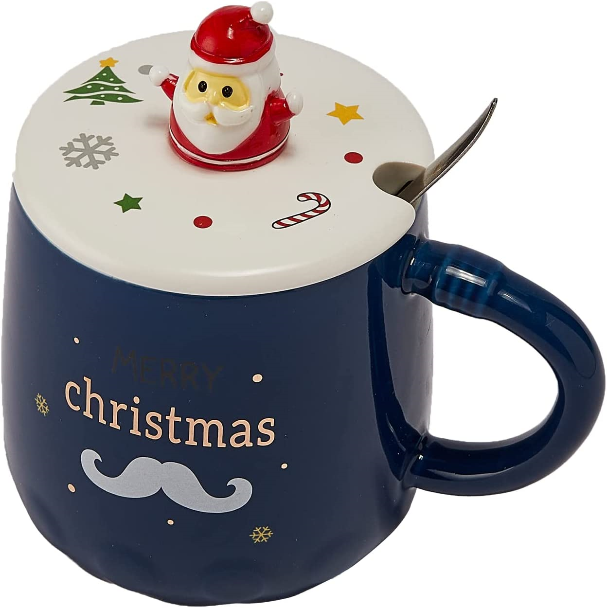 Holiday Mug with Santa Klaus Figure