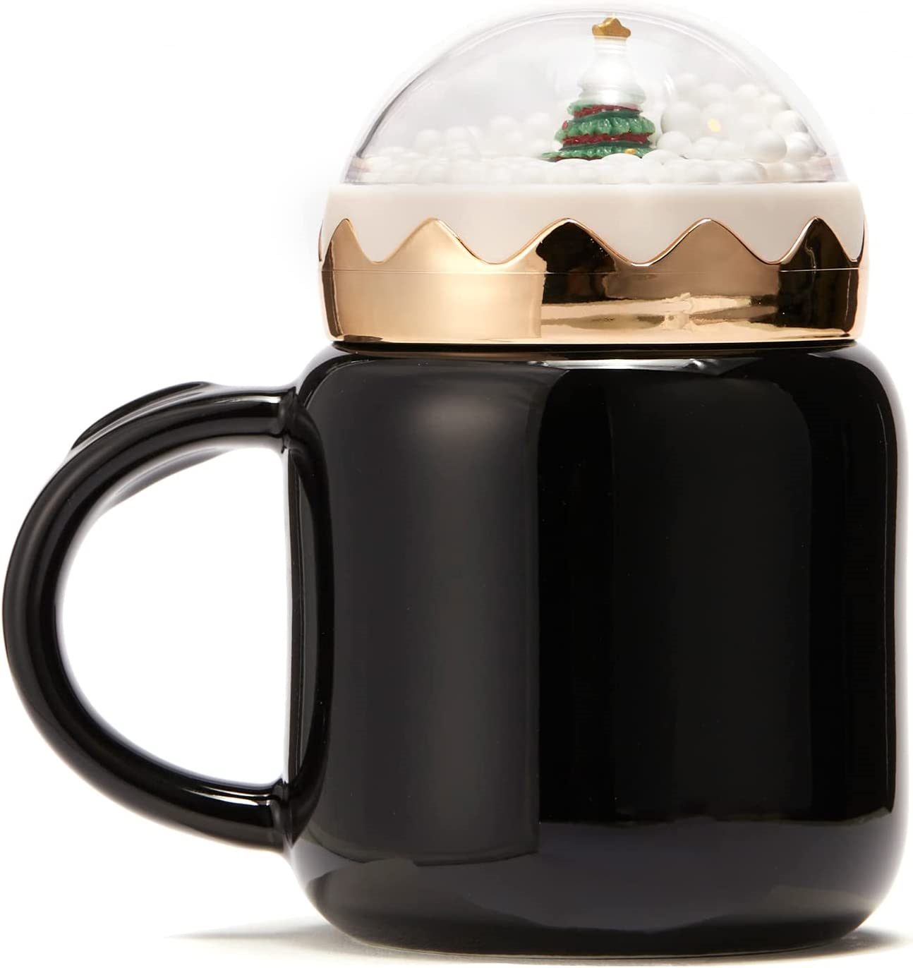 Snow Globe Mug with Lid