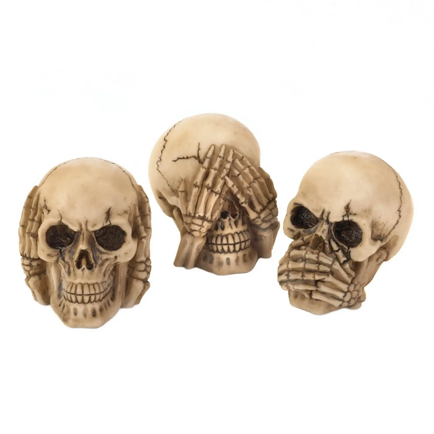 See no evil, Hear no evil, Speak no evil skulls