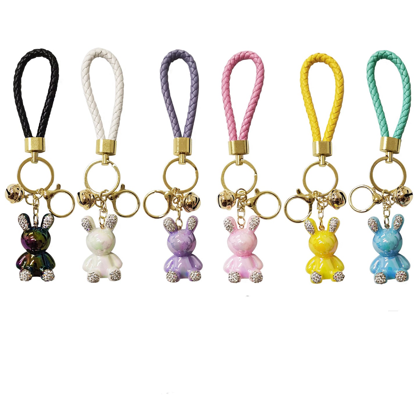 Rhinestone Rabbit Key Chain