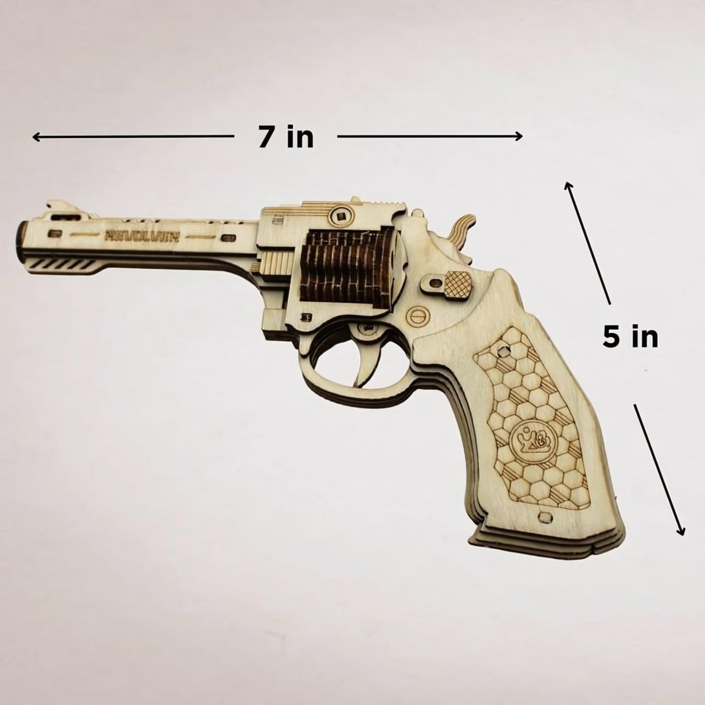 Revolver Wood Puzzle Gun