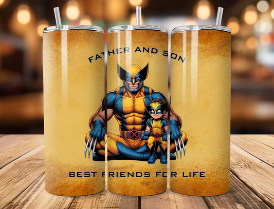 Father and Son Wolverine Tumbler