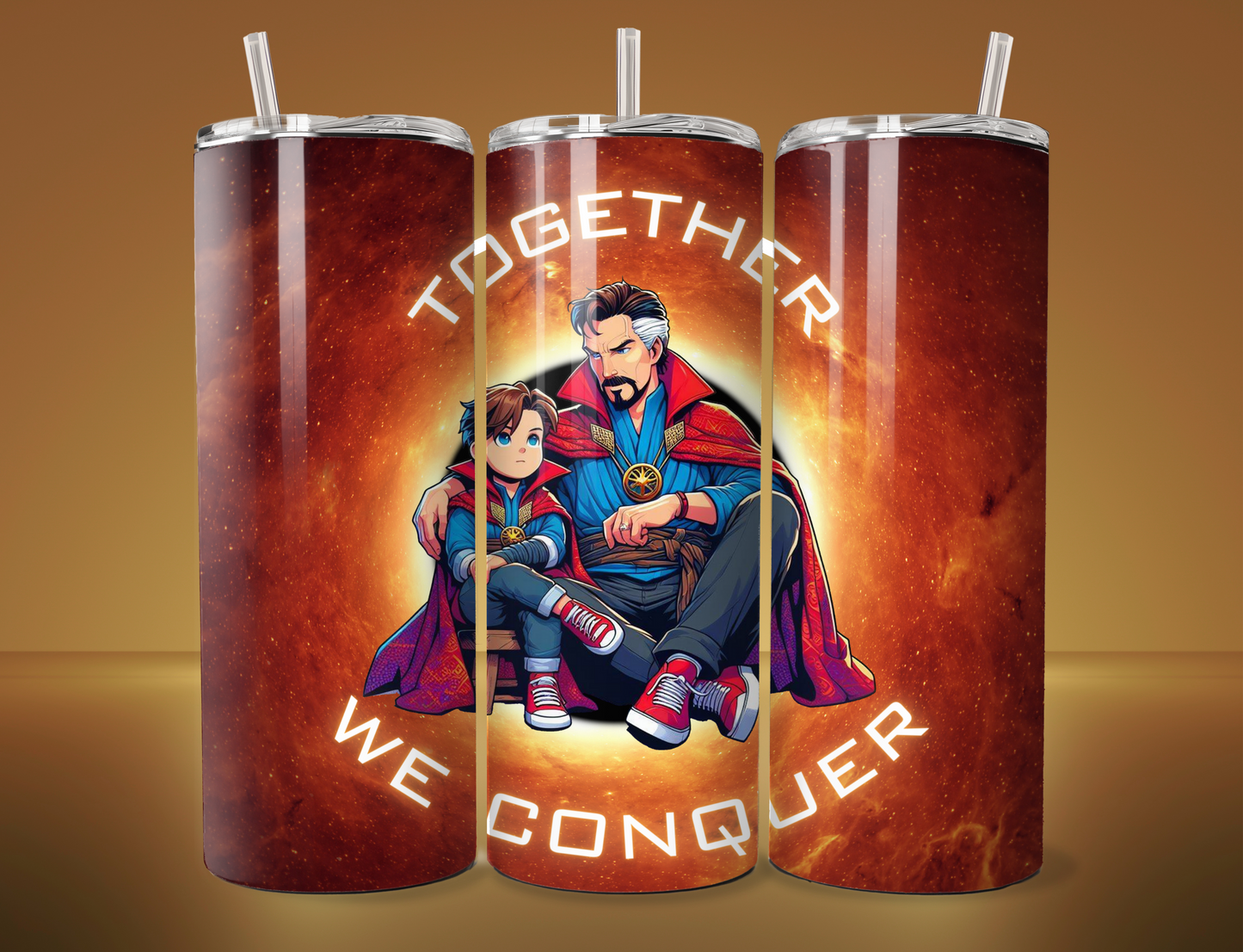 Together We Conquer Dad Tumbler