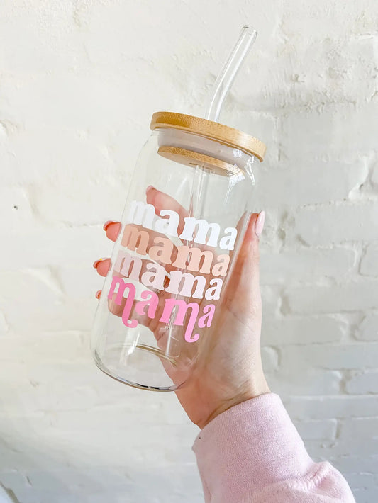 Mama Iced Coffee Glass