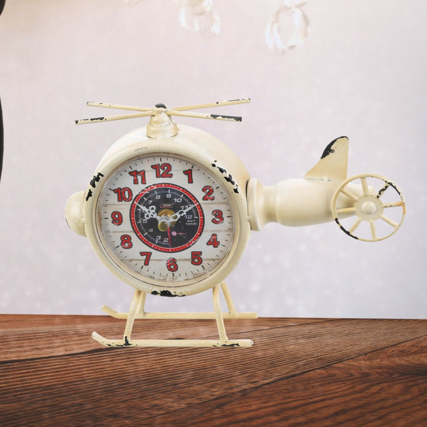 Antique Helicopter Desk Clock